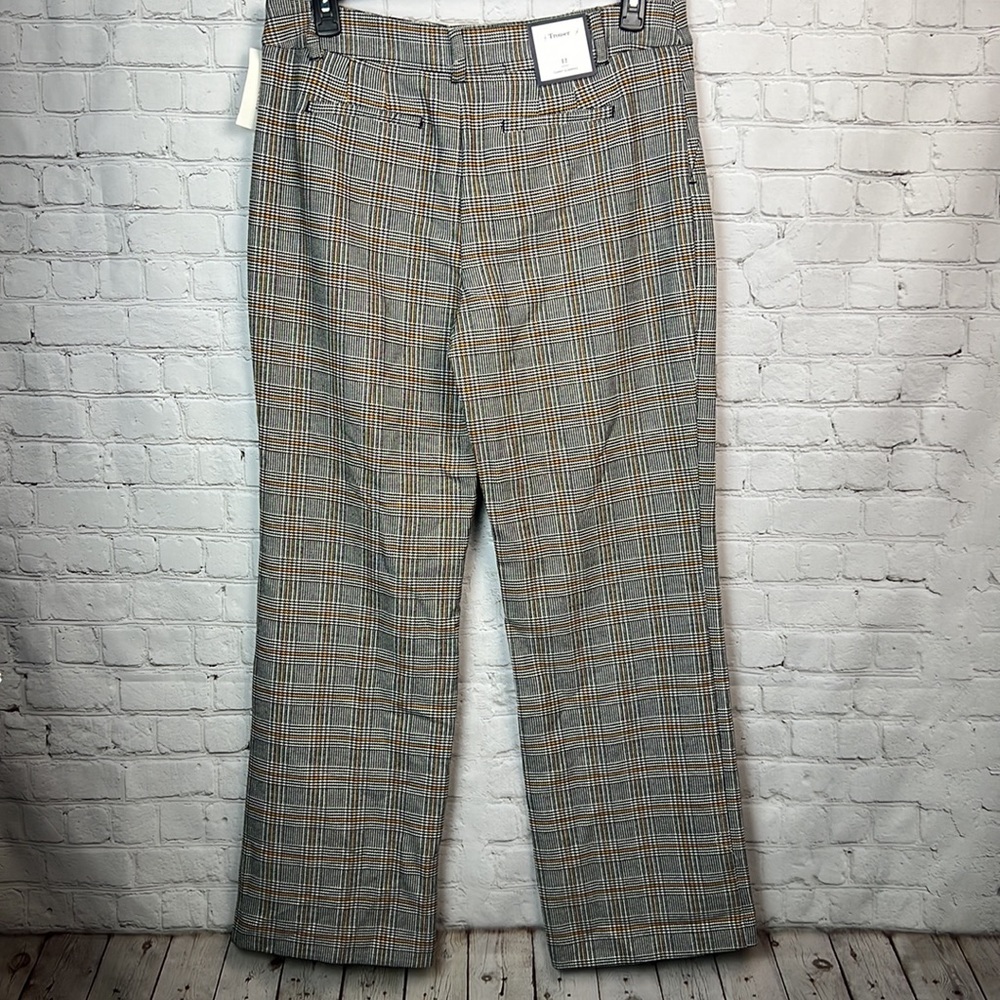 Charter Club Houndstooth Plaid Trouser Tummy Slimming Pants Size 12 - Picture 5 of 6
